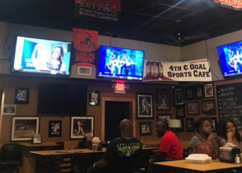 Interior of 4 and Goal Sports Cafe 