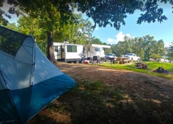 Tent Pitched at Chickasaw Hill Campground