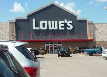 Exterior of Lowes in the afternoon 