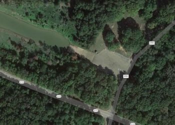 aerial view of Prophet Bridge Boat Ramp