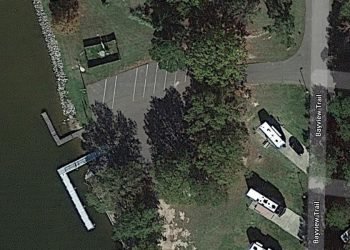 aerial view of Timberlake Boat Ramp