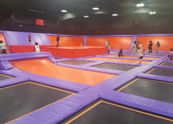 interior of altitude trampoline park 