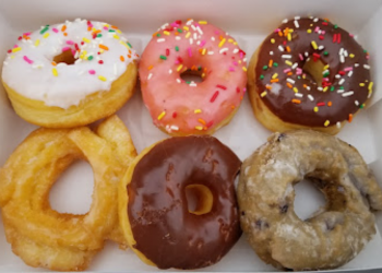 Box of donuts from Pillow Donuts 
