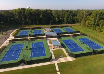Aerial view of Snowden Grove Tennis Complex