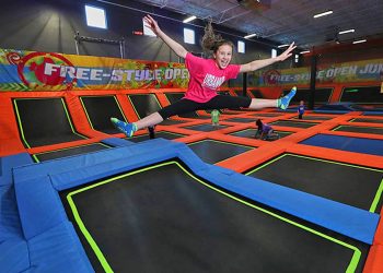 Interior of Urban Air Trampoline and Adventure park