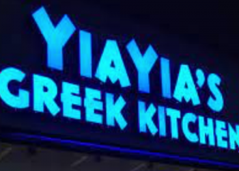 Exterior sign from TiaTia's Greek Kitchen 