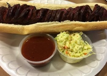 Jim Neely's BBQ sandwich and sides