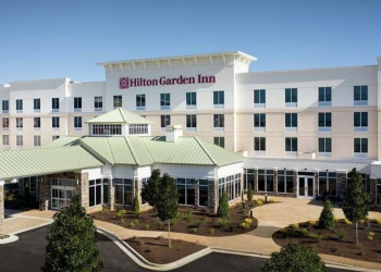 Exterior of Hilton Garden Inn and Suites