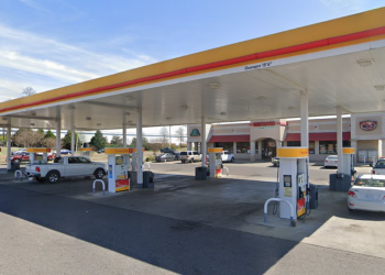 Exterior of Shell Gas Station