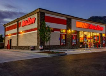 exterior of autozone during the late afternoon
